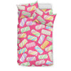 Marshmallow Pink Pattern Print Duvet Cover Bedding Set-grizzshop