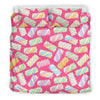 Marshmallow Pink Pattern Print Duvet Cover Bedding Set-grizzshop