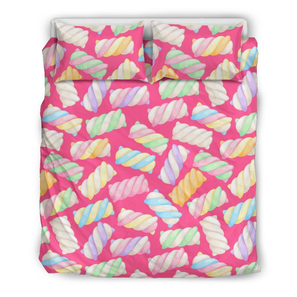 Marshmallow Pink Pattern Print Duvet Cover Bedding Set-grizzshop