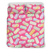 Marshmallow Pink Pattern Print Duvet Cover Bedding Set-grizzshop