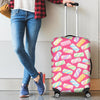 Marshmallow Pink Pattern Print Luggage Cover Protector-grizzshop