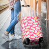 Marshmallow Pink Pattern Print Luggage Cover Protector-grizzshop