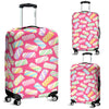 Marshmallow Pink Pattern Print Luggage Cover Protector-grizzshop