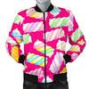 Marshmallow Pink Pattern Print Men's Bomber Jacket-grizzshop