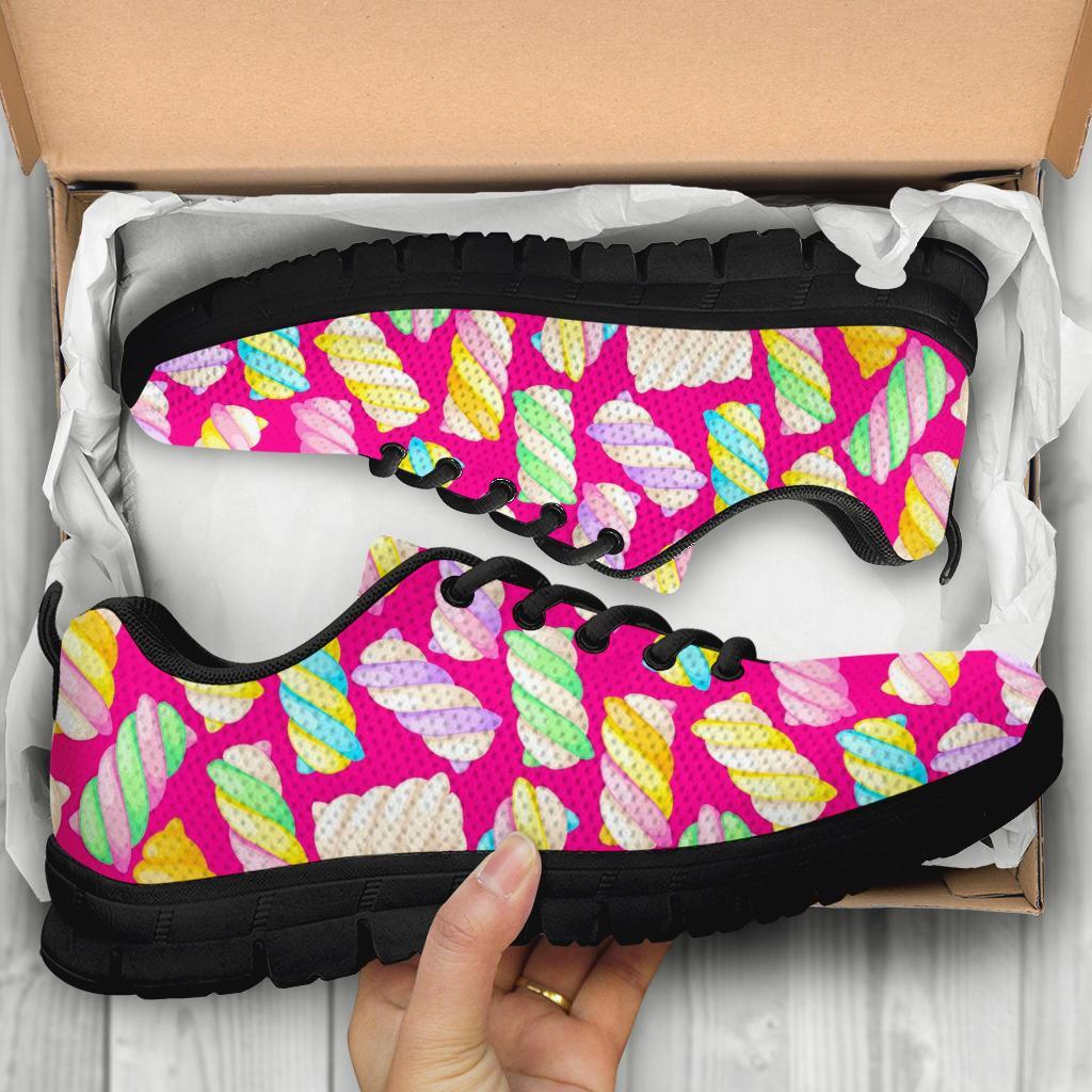 Marshmallow Pink Pattern Print Sneaker Shoes For Men Women-grizzshop