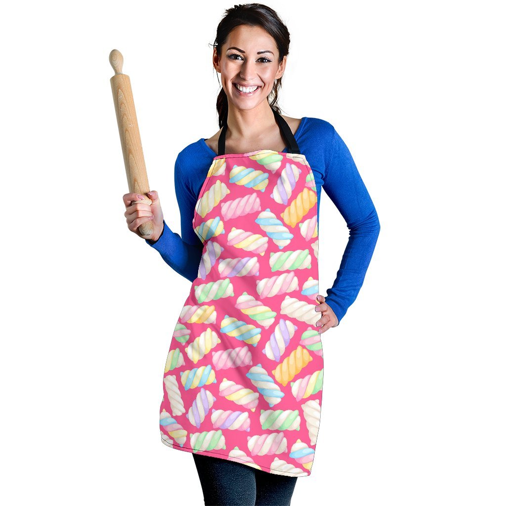 Marshmallow Pink Pattern Print Women's Apron-grizzshop