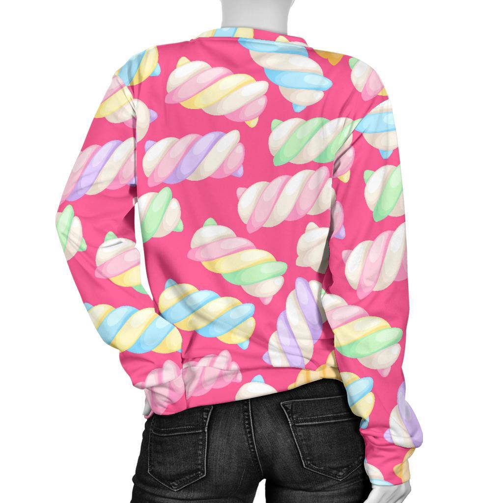 Marshmallow Pink Pattern Print Women's Sweatshirt-grizzshop