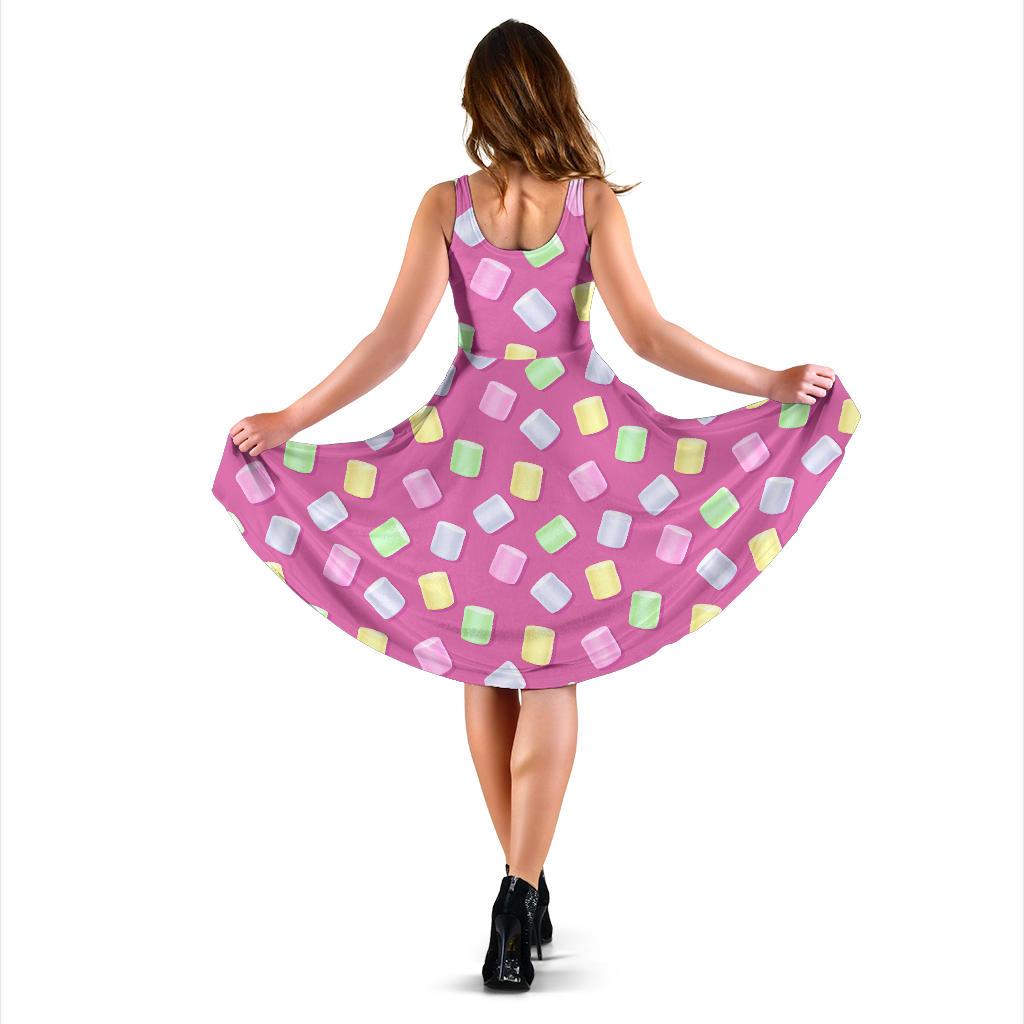 Marshmallow Colorful Pattern Print Dress-grizzshop