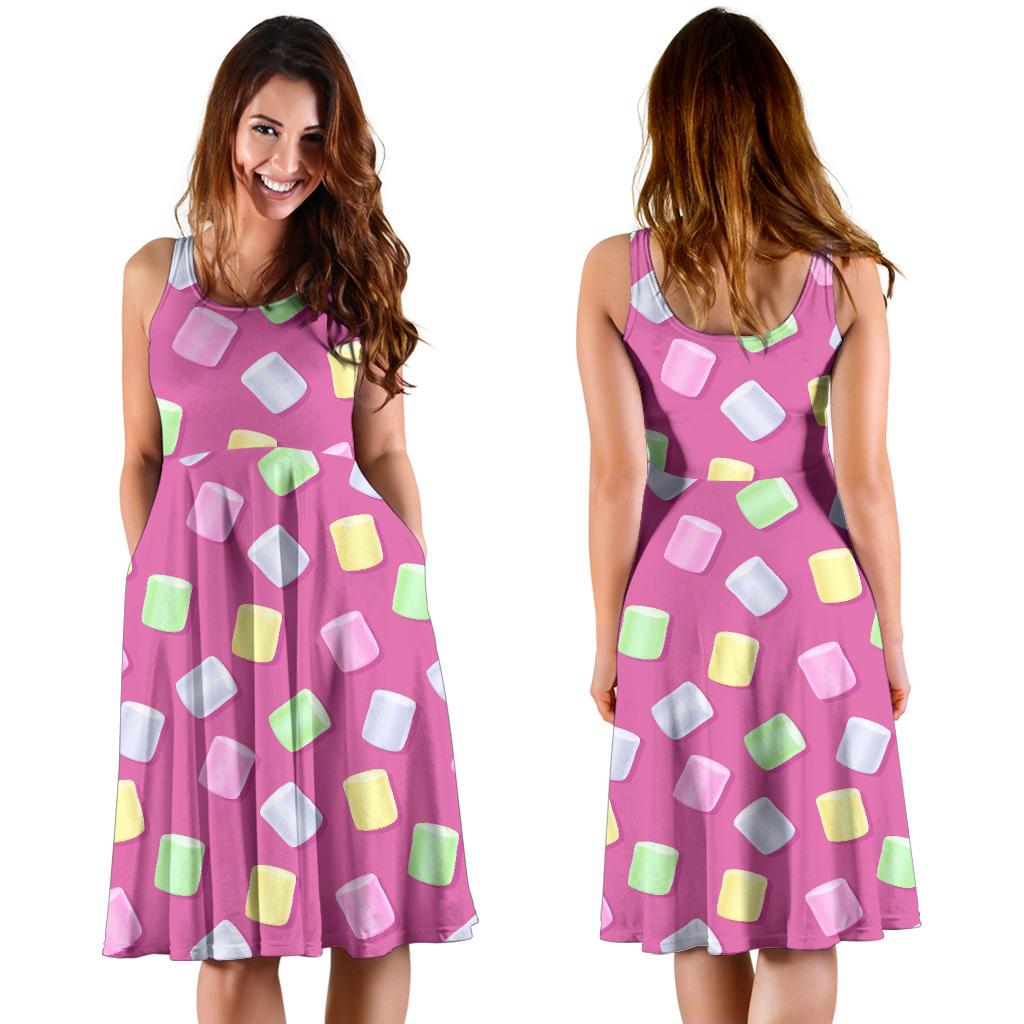 Marshmallow Colorful Pattern Print Dress-grizzshop