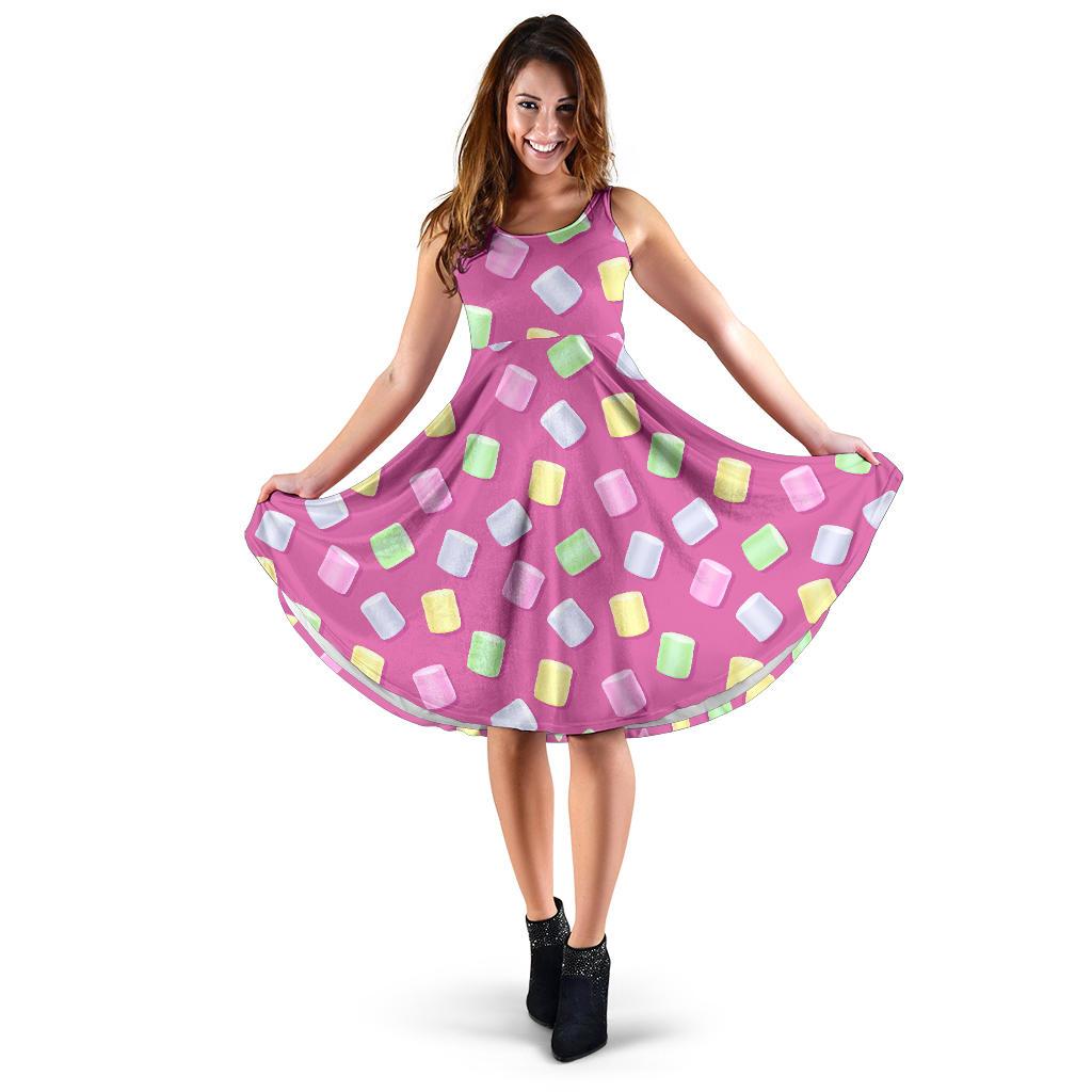 Marshmallow Colorful Pattern Print Dress-grizzshop