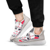 Mask Japanese Fox Print White Athletic Shoes-grizzshop