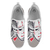 Mask Japanese Fox Print White Athletic Shoes-grizzshop