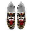 Mask Japanese Samurai Print White Athletic Shoes-grizzshop