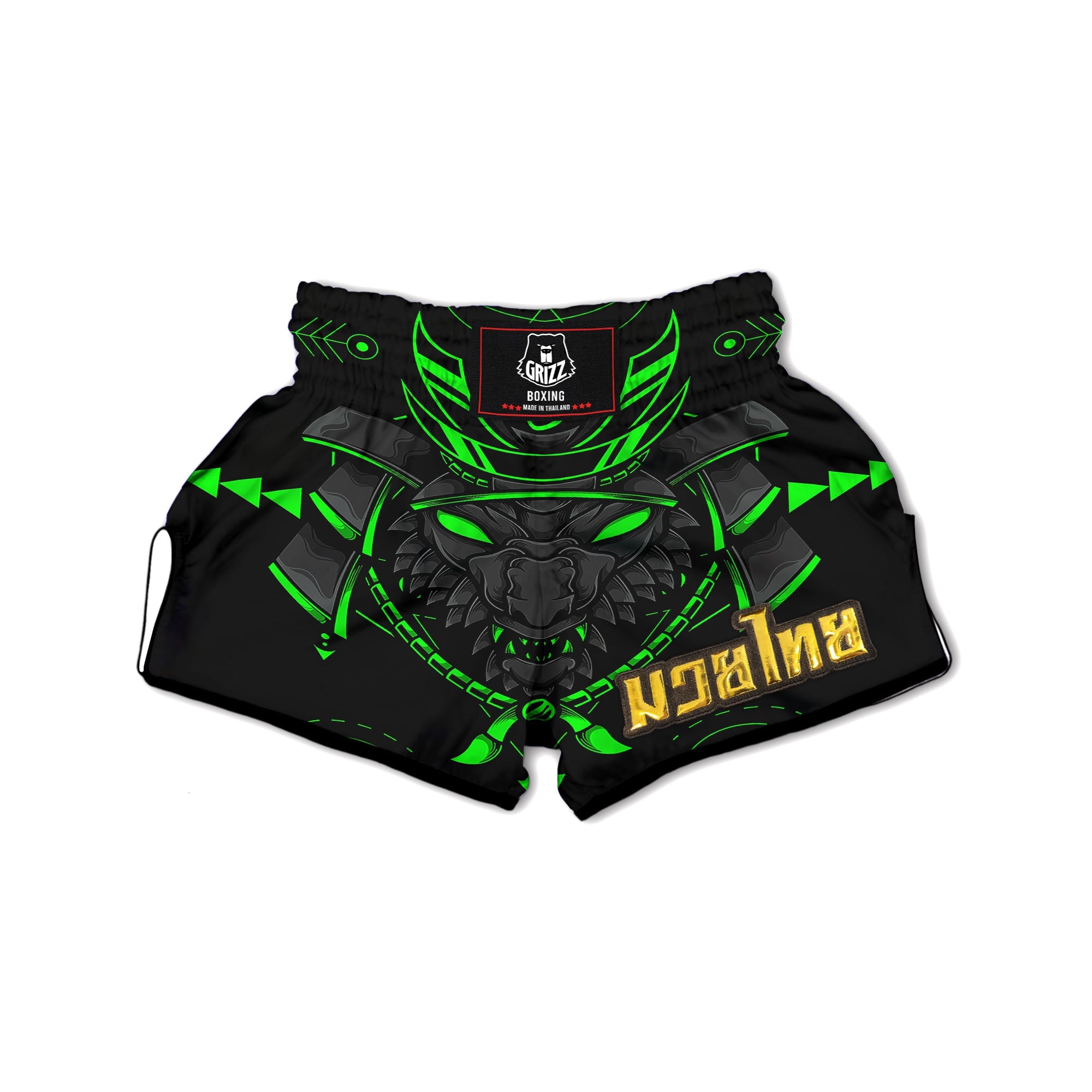 Mask Robot Samurai Print Muay Thai Boxing Shorts-grizzshop