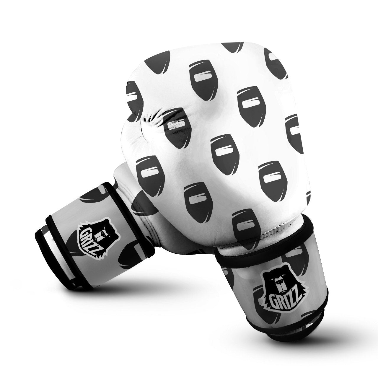 Mask Welding Print Pattern Boxing Gloves-grizzshop