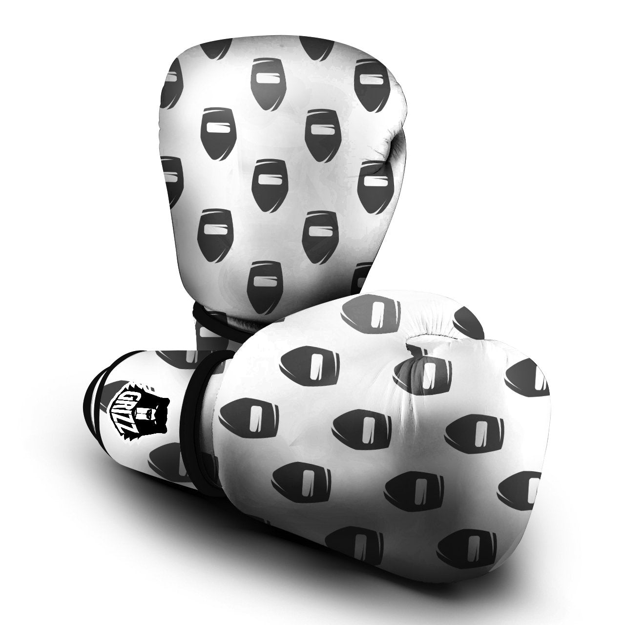 Mask Welding Print Pattern Boxing Gloves-grizzshop