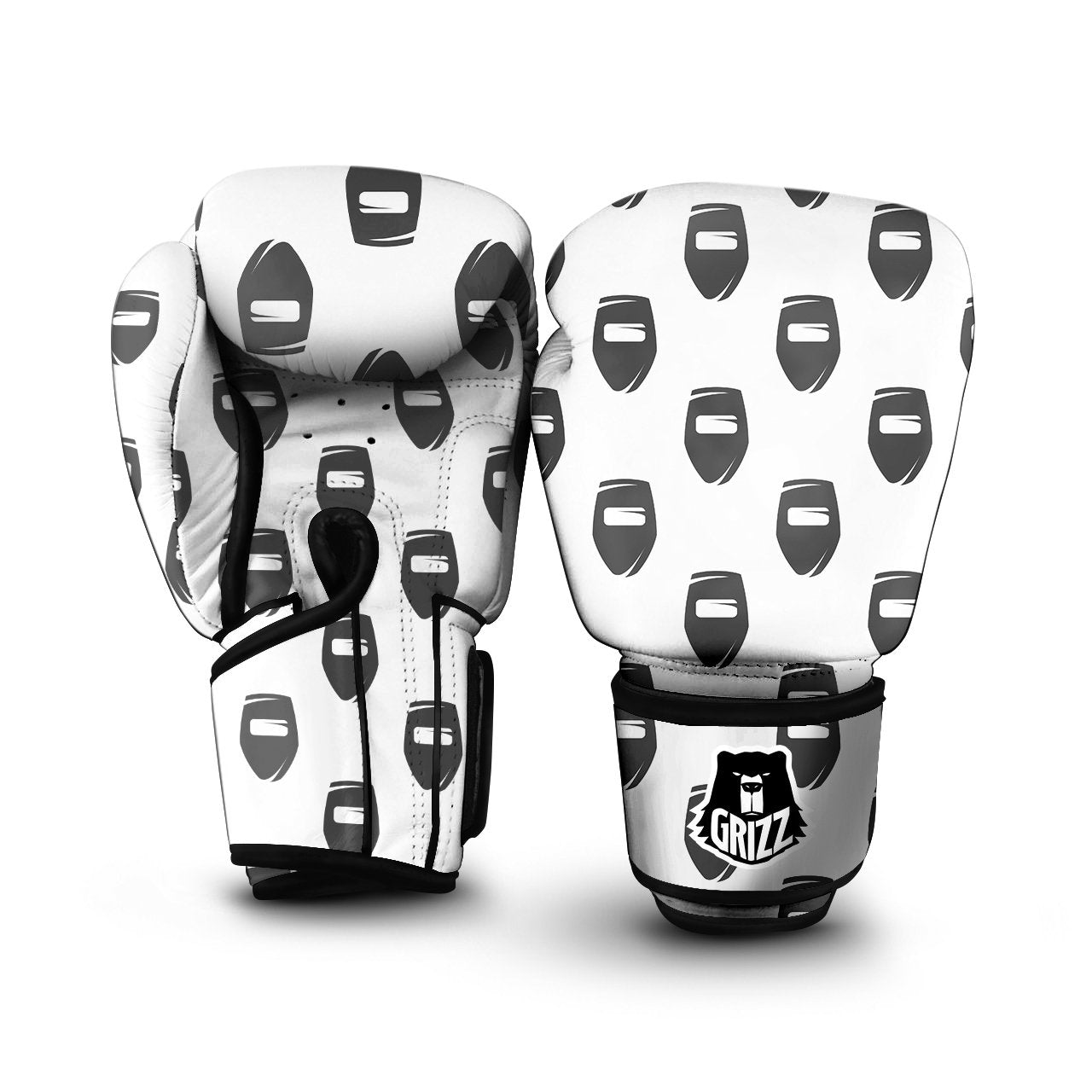 Mask Welding Print Pattern Boxing Gloves-grizzshop