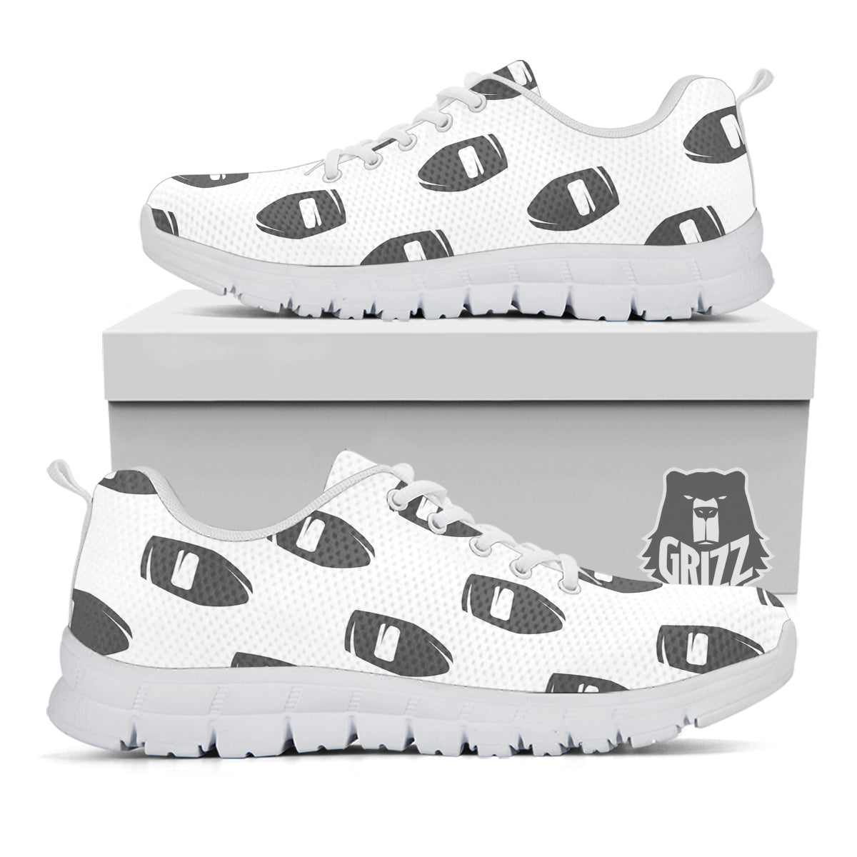 Mask Welding Print Pattern White Sneaker-grizzshop
