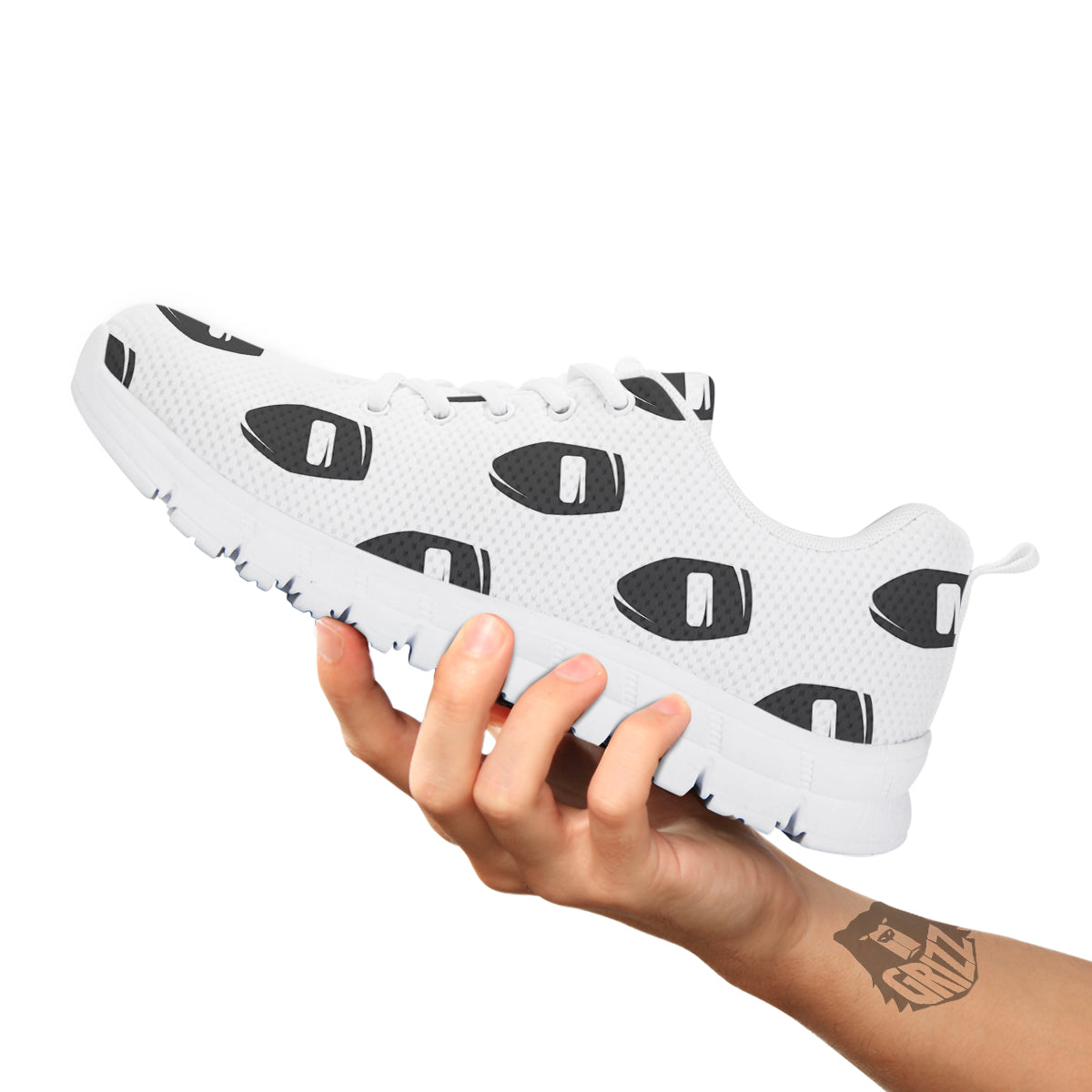 Mask Welding Print Pattern White Sneaker-grizzshop