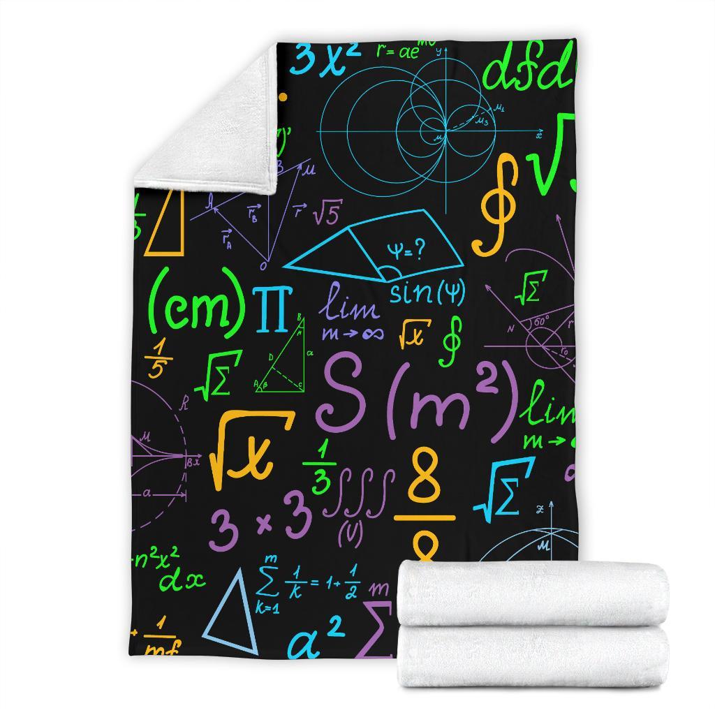 Math Pattern Print Blanket-grizzshop