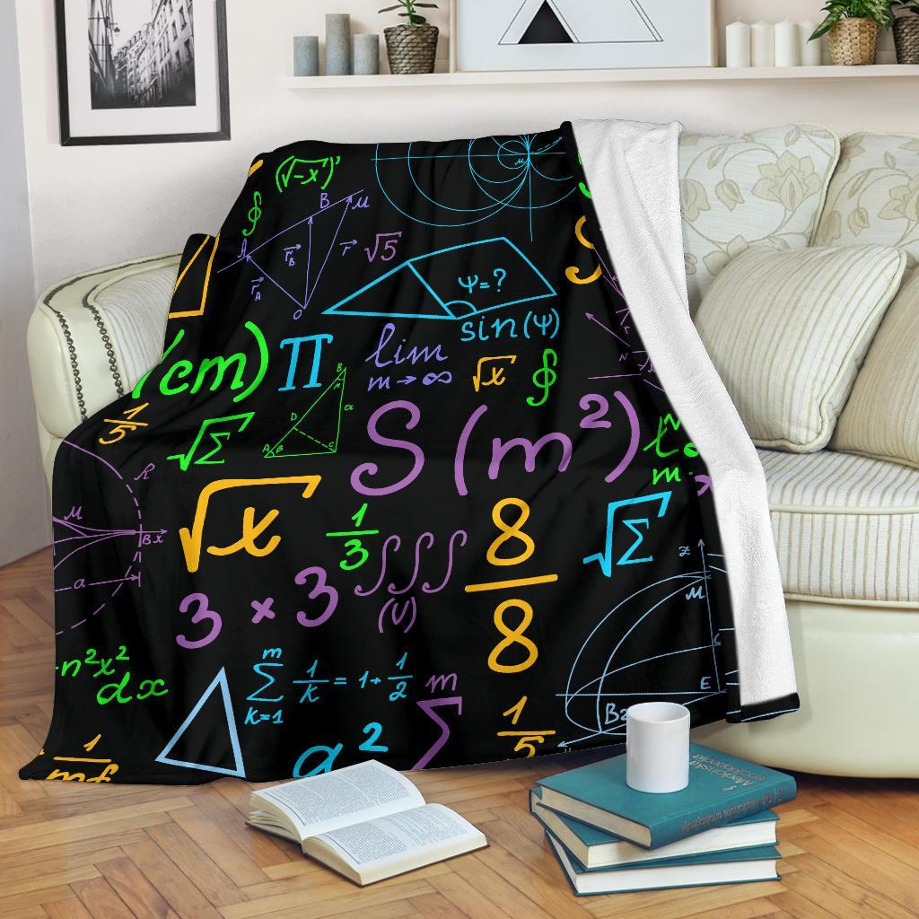 Math Pattern Print Blanket-grizzshop