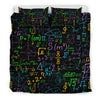 Math Pattern Print Duvet Cover Bedding Set-grizzshop