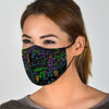 Math Pattern Print Face Mask-grizzshop