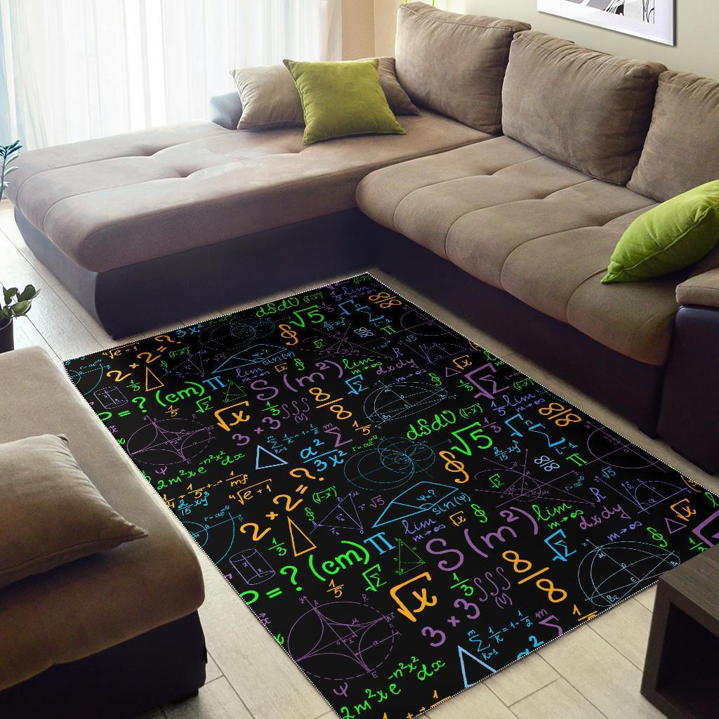 Math Pattern Print Floor Mat-grizzshop