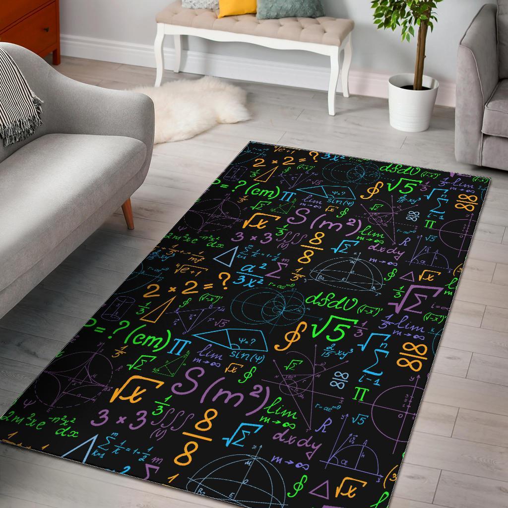 Math Pattern Print Floor Mat-grizzshop