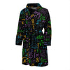 Math Pattern Print Men Long Robe-grizzshop