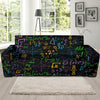 Math Pattern Print Sofa Covers-grizzshop