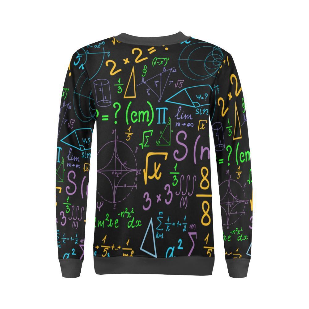 Math Pattern Print Women's Sweatshirt-grizzshop