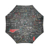 Math Print Pattern Foldable Umbrella-grizzshop