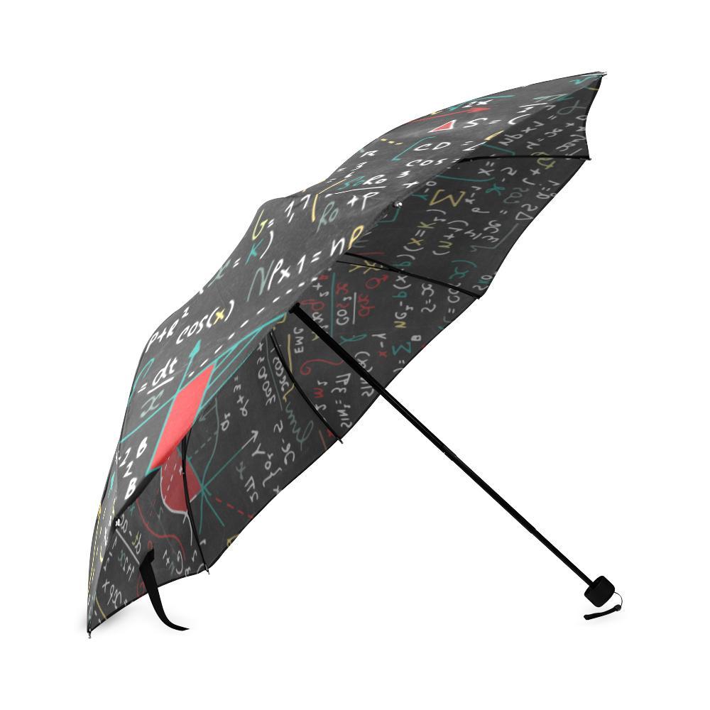 Math Print Pattern Foldable Umbrella-grizzshop