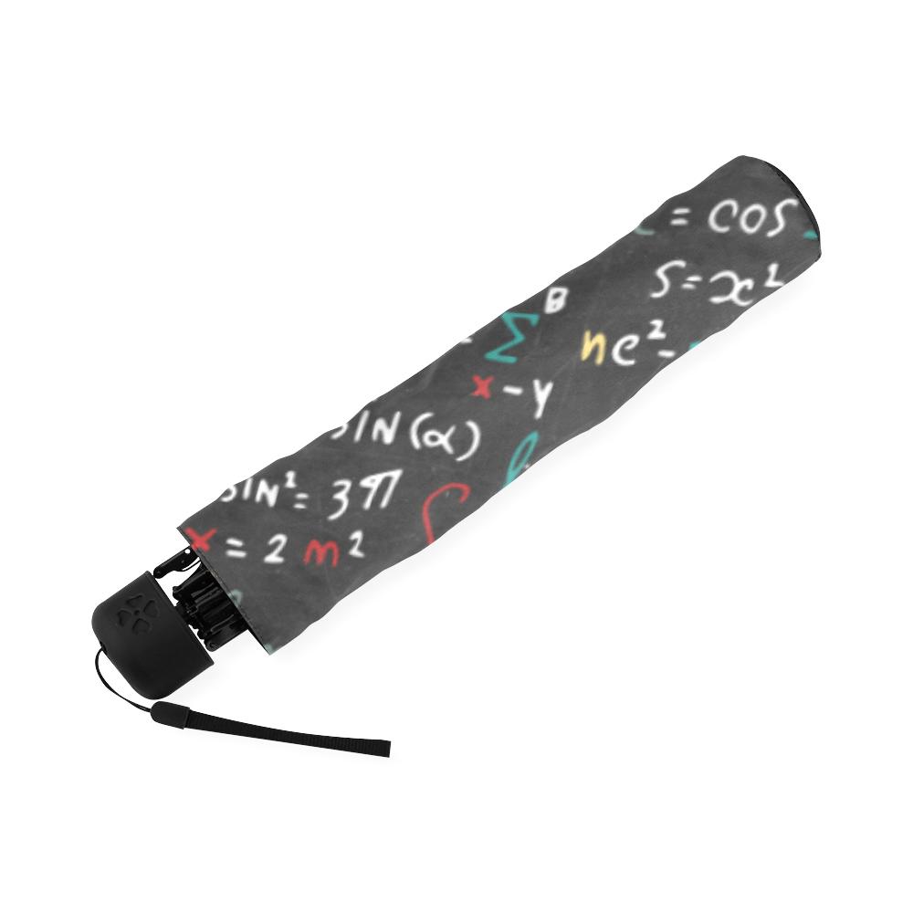 Math Print Pattern Foldable Umbrella-grizzshop