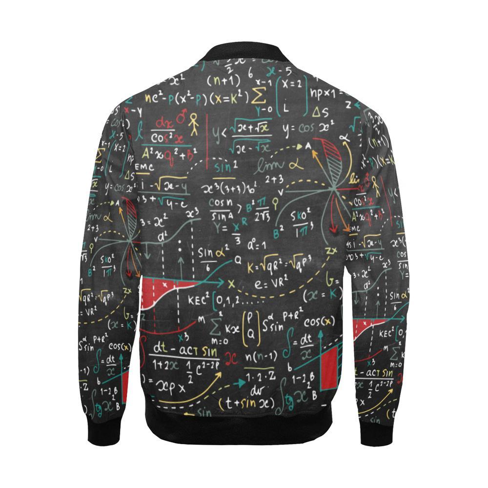 Math Print Pattern Men's Bomber Jacket-grizzshop