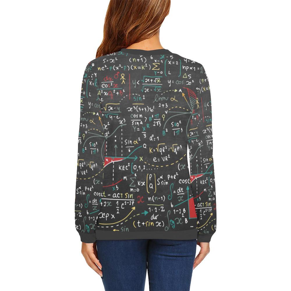 Math Print Pattern Women's Sweatshirt-grizzshop