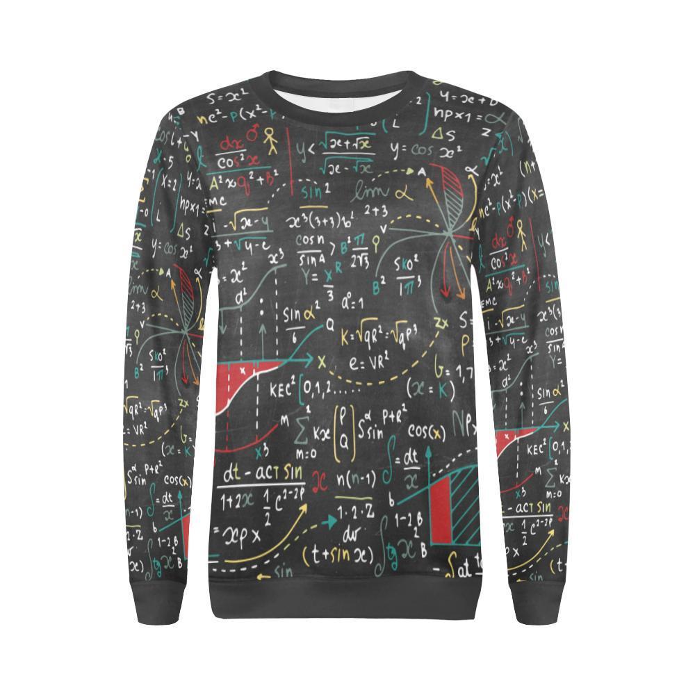 Math Print Pattern Women's Sweatshirt-grizzshop