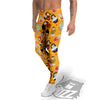 Matryoshka Doll Yellow Print Pattern Men's Leggings-grizzshop