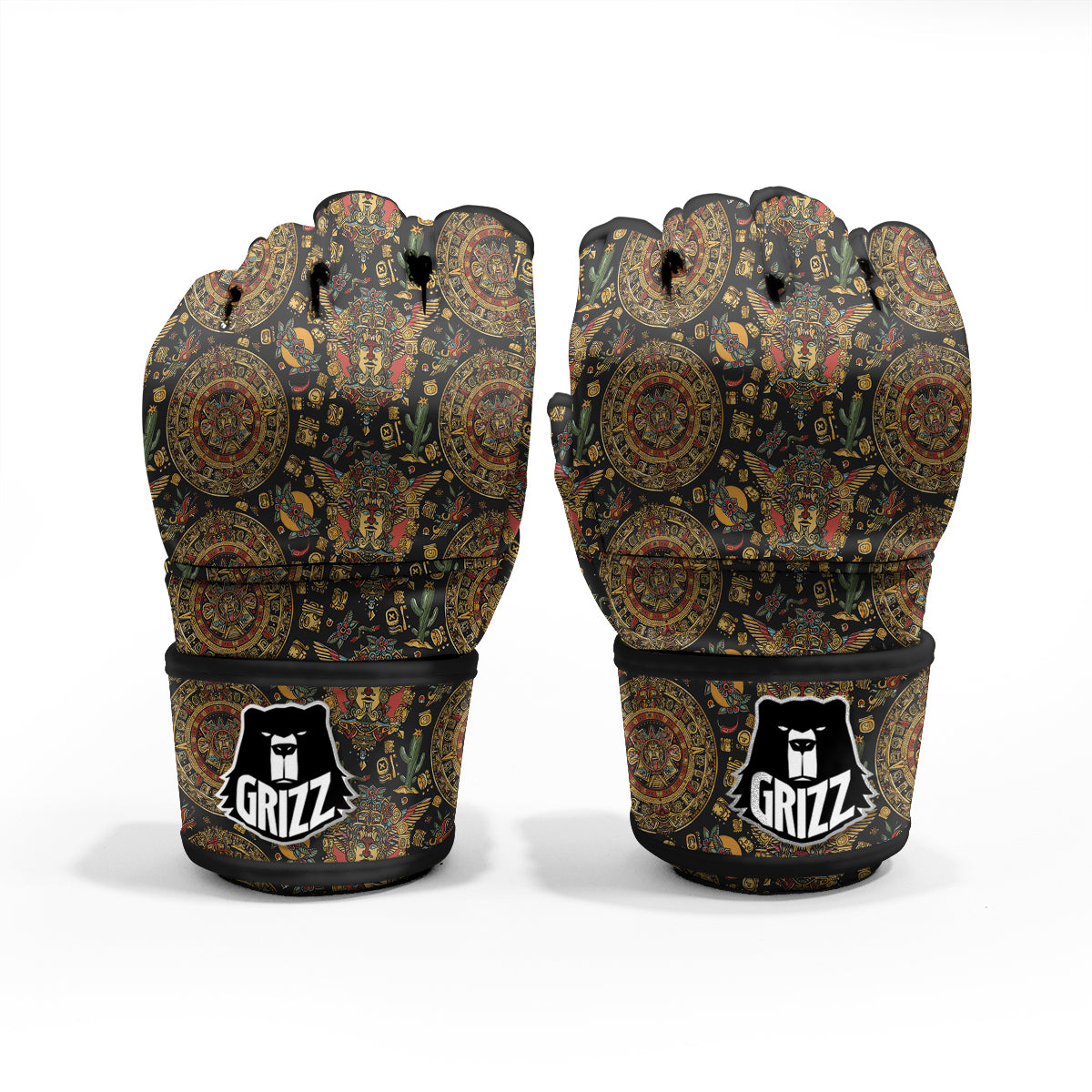 Maya Ancient Print Pattern MMA Gloves-grizzshop