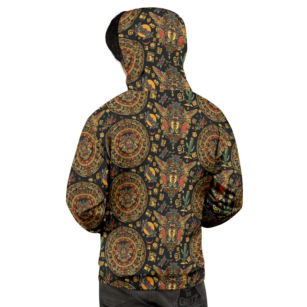 Maya Ancient Print Pattern Men's Hoodie-grizzshop