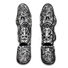 Maya Calendar White And Black Print Muay Thai Shin Guards-grizzshop