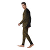 Maya Calendar Yellow And Black Print Men's Pajamas-grizzshop