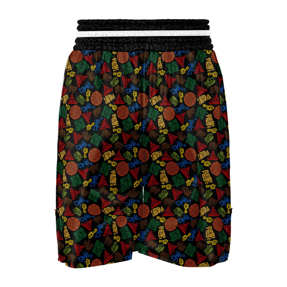 Maya Colorful Print Pattern Boxing Shorts-grizzshop