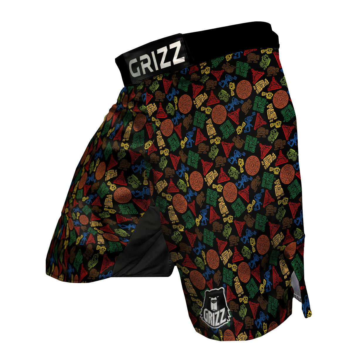 Maya Colorful Print Pattern MMA Shorts-grizzshop