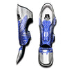 Mayan Statue White And Blue Print Muay Thai Shin Guards-grizzshop