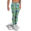 Maze Checkered Print Pattern Men's Leggings-grizzshop