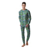 Maze Checkered Print Pattern Men's Pajamas-grizzshop