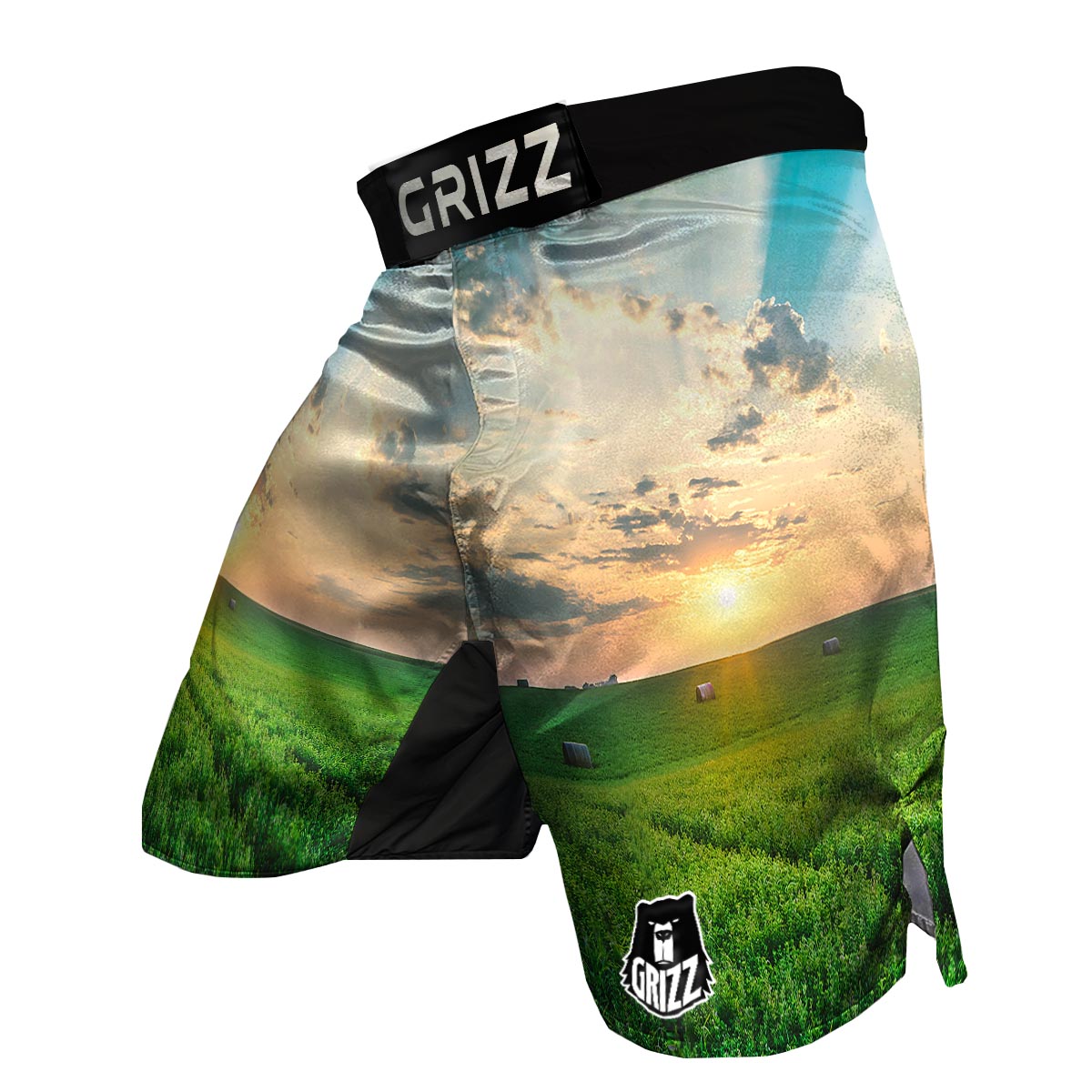 Meadow Sunrise Print MMA Shorts-grizzshop