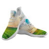 Meadow Sunrise Print White Athletic Shoes-grizzshop